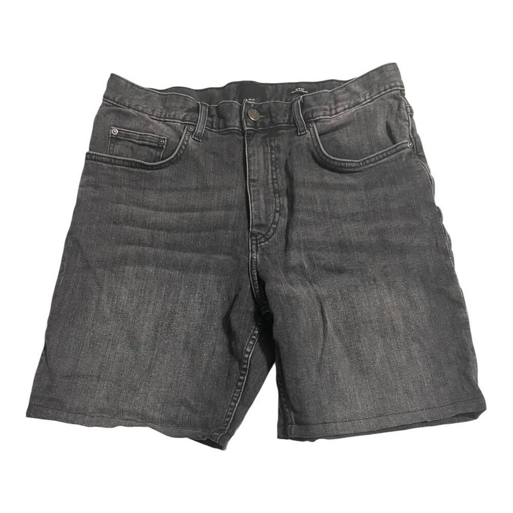 H&M Womens Shorts Size 31 Black Bermuda Style Homemade Slim Fit Denim Shorts